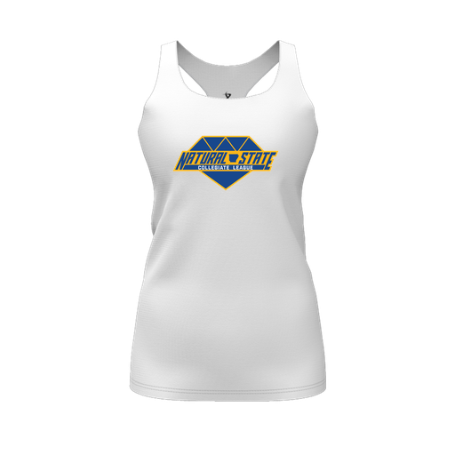 [CUS-DFW-RCBK-PER-WHT-FYS-LOGO2] Racerback Tank Top (Female Youth S, White, Logo 2)