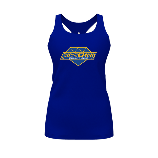 [CUS-DFW-RCBK-PER-RYL-FYS-LOGO2] Racerback Tank Top (Female Youth S, Royal, Logo 2)