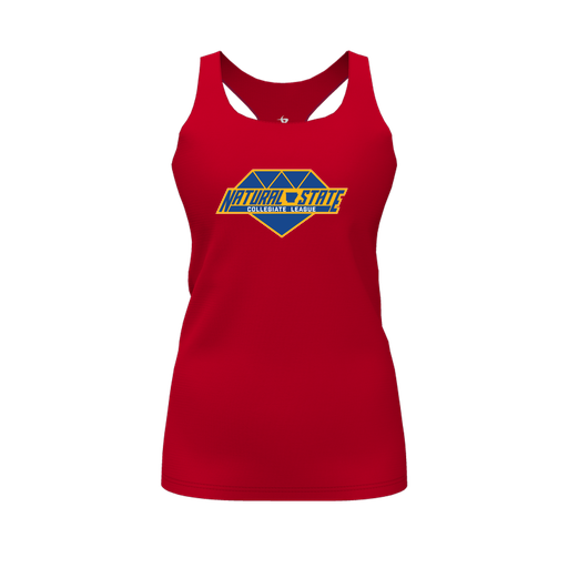 [CUS-DFW-RCBK-PER-RED-FYS-LOGO2] Racerback Tank Top (Female Youth S, Red, Logo 2)
