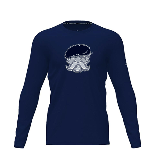 [FTLCDFNV-YXS-LOGO3] Dri Fit Performance T-Shirt (Youth XS, Navy, Logo 3, Long Sleeve)