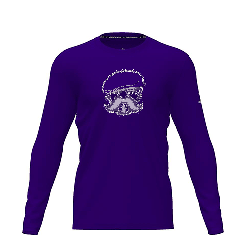 [CUS-DRIF-TEES-PER-CNK-LSL-PUR-YXS-LOGO3] Dri Fit Performance T-Shirt (Youth XS, Purple, Logo 3, Long Sleeve)