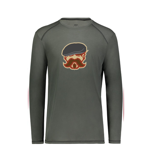 [6846.98D.S-LOGO3] Youth SoftTouch Long Sleeve (Youth S, Gray, Logo 3)