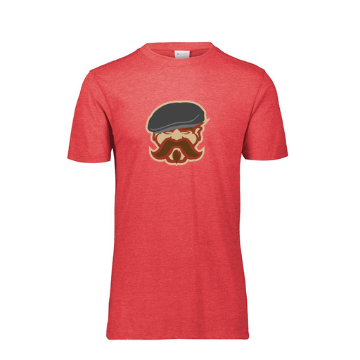 [FTSCUBRD-YS-LOGO3] Decker Youth Tri-Blend T-Shirt - Short Sleeve (Youth S, Red, Logo 3)