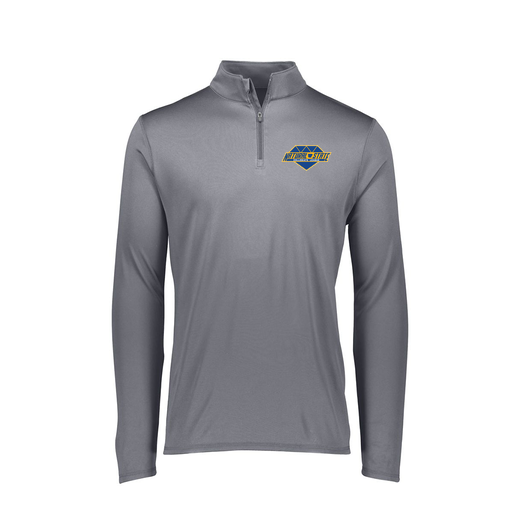[FTLQFLGY-FAXS-LOGO2] Ladies Flex-Lite 1/4 Zip Shirt (Female Adult XS, Gray, Logo 2)