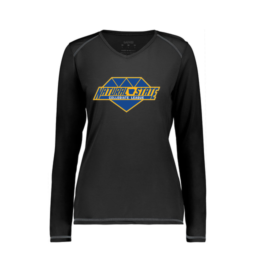 [6847.080.XS-LOGO2] Women's SoftTouch Long Sleeve (Female Adult XS, Black, Logo 2)