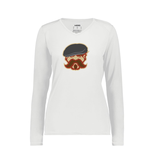 [6847.005.XS-LOGO3] Women's SoftTouch Long Sleeve (Female Adult XS, White, Logo 3)