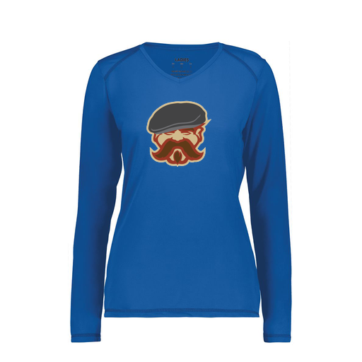 [6847.060.XS-LOGO3] Women's SoftTouch Long Sleeve (Female Adult XS, Royal, Logo 3)