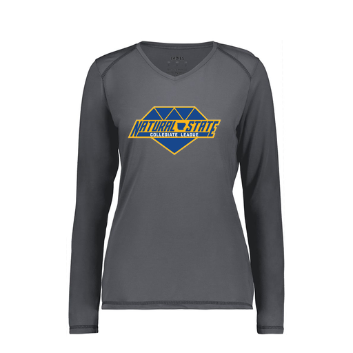 [6847.98D.XS-LOGO2] Women's SoftTouch Long Sleeve (Female Adult XS, Gray, Logo 2)