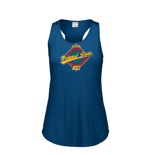 [FT0TUBNV-FAS-LOGO1] Ladies Tri Blend Tank Top (Female Adult S, Navy, Logo 1)