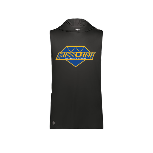 [222590.080.XS-LOGO2] Men's CoolDry Sleeveless Hoodie (Adult XS, Black, Logo 2)
