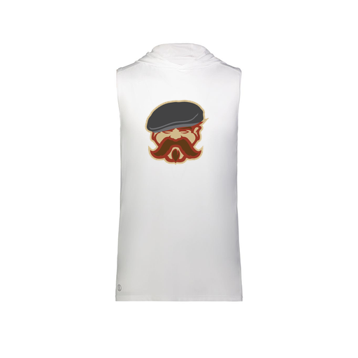 [222590.005.XS-LOGO3] Men's CoolDry Sleeveless Hoodie (Adult XS, White, Logo 3)