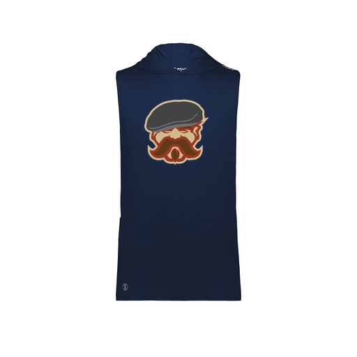 [222590.065.XS-LOGO3] Men's CoolDry Sleeveless Hoodie (Adult XS, Navy, Logo 3)