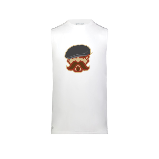 [222593.005.S-LOGO3] Men's CoolDry TankTop (Adult S, White, Logo 3)