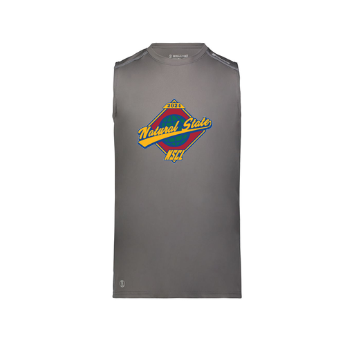 [222593.98D.S-LOGO1] Men's CoolDry TankTop (Adult S, Gray, Logo 1)