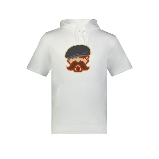 [6871.005.S-LOGO3] Men's Dri Fit Short Sleeve Hoodie (Adult S, White, Logo 3)