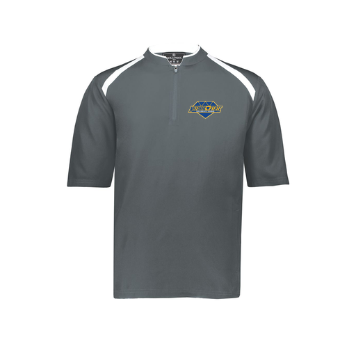 [229581-AS-GRY-LOGO2] Men's Dugout Short Sleeve Pullover (Adult S, Gray, Logo 2)
