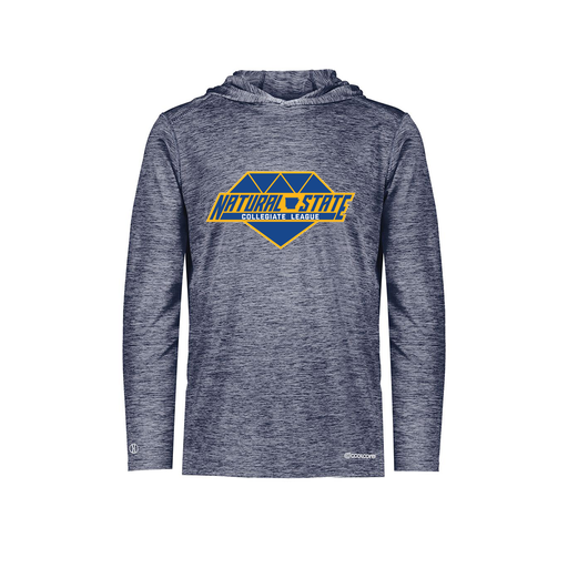 [FOLHCGNV-AS-LOGO2] Men's Charge Hoodie (Adult S, Navy, Logo 2)