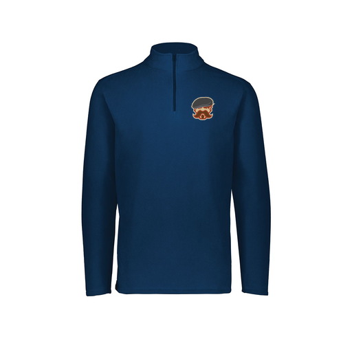 [6863.065.XS-LOGO3] Men's MicroFleece 1/4 Zip Pullover (Adult XS, Navy, Logo 3)