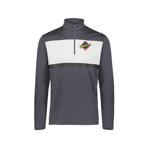 [222691.F52.S-LOGO1] Youth Bold 1/4 Zip Pullover (Youth S, Gray, Logo 1)