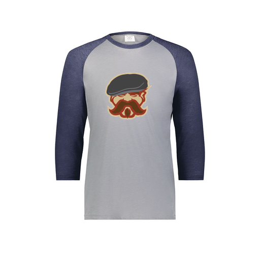 [6880.29V.S-LOGO3] Youth Vintage 3/4 T-Shirt (Youth S, Navy, Logo 3)