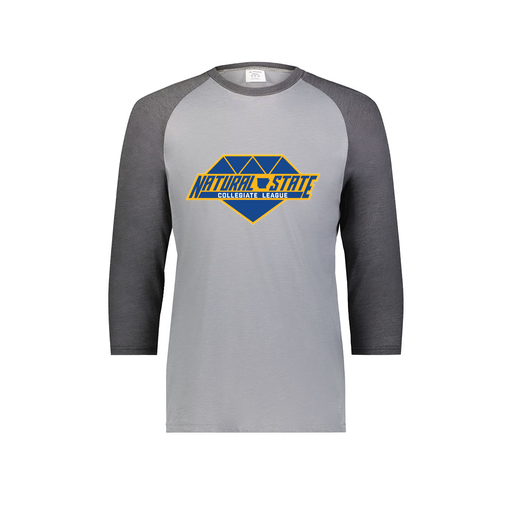 [6880.30V.S-LOGO2] Youth Vintage 3/4 T-Shirt (Youth S, Gray, Logo 2)