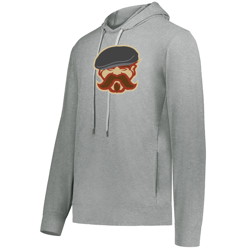 [222598.E83.S-LOGO3] Men's Ventura Thin Knit Hoodie (Adult S, Silver, Logo 3)