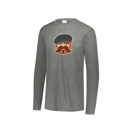 [3076.013.S-LOGO3] Youth LS Ultra-blend T-Shirt (Youth S, Gray, Logo 3)