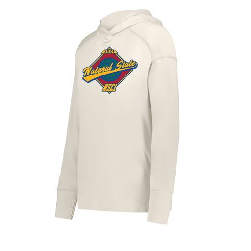 [222798-WHT-FAXS-LOGO1] Ladies Ventura Thin Knit Hoodie (Female Adult XS, White, Logo 1)
