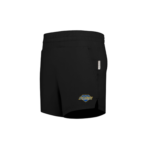 [223704.080.XS-LOGO2] LADIES VENTURA SOFT KNIT SHORTS (Female Adult XS, Black, Logo 2)