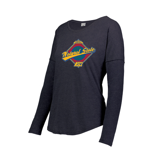 [FTLCUBNV-FAXS-LOGO1] Ladies LS Ultra-blend T-Shirt (Female Adult XS, Navy, Logo 1)